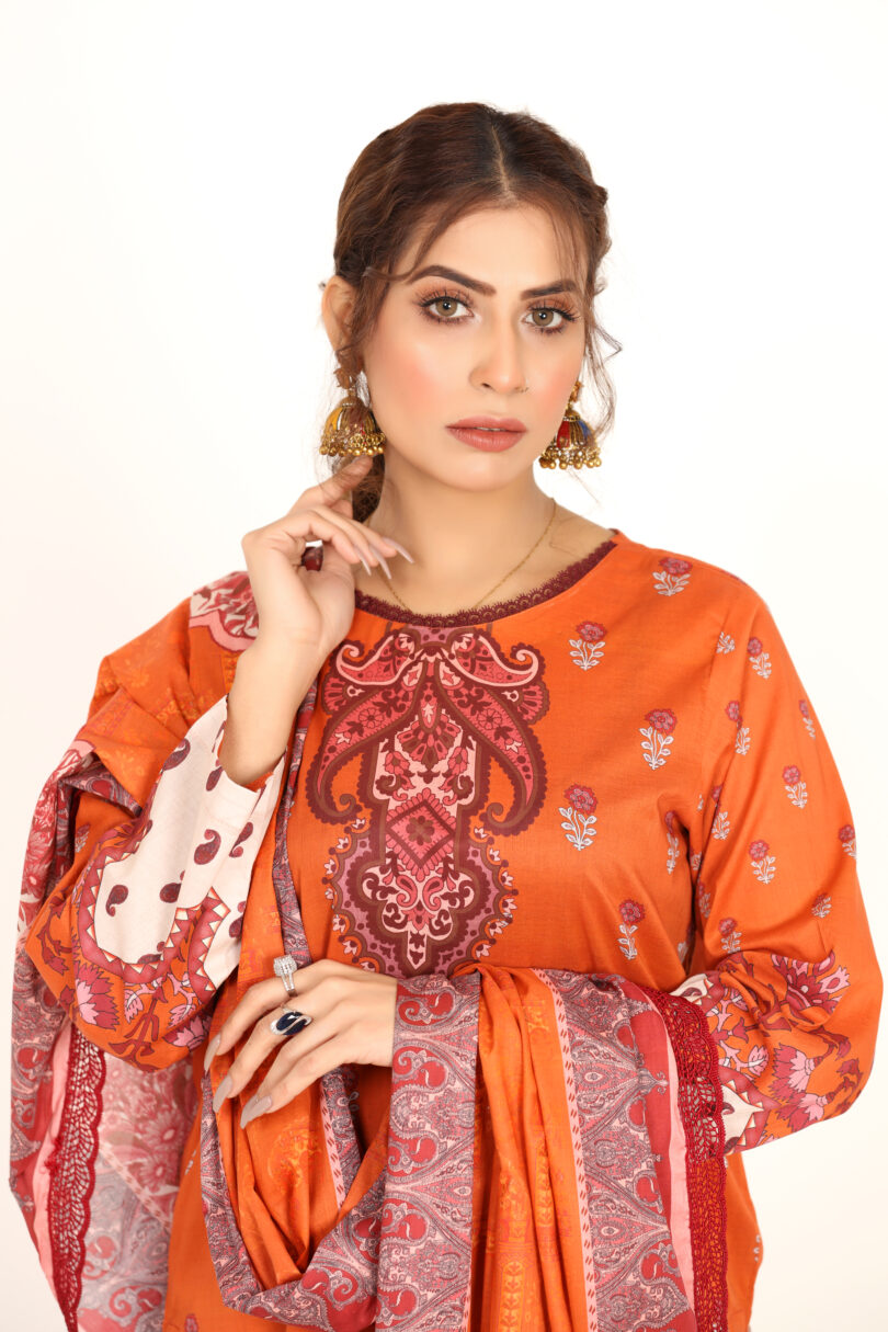 Printed Top Bottom Dupatta