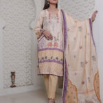 Skin Unstitched 2 Piece Lawn Suit Embroidered Neckline