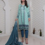 Sea Green Unstitched 3 Piece Lawn Suit