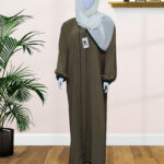 Laaj-Olive Green Abaya