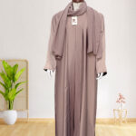 Laaj-Beige Abaya Made in Saudi Arabia