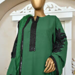 Green Semi Formal Suit with Black Contrast