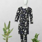 Allover Black 2pcs Lawn Suit